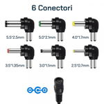 Incarcator universal adaptor AC / DC cu 6 conectori, putere 12W, tensiune reglabila 3-12V, 1.2A, compatibilitate universala, negru, PLS