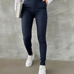 Pantaloni dama slim fit + curea, 