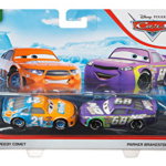 Mattel - Set vehicule Speedy Comet si Parker Brakeston , Disney Cars 3 , Metalice, Multicolor
