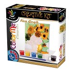 Color Me Canvas - Van Gogh: Sunflowers - Set de pictură pentru copii, D-Toys