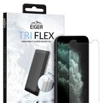 Folie Protectie Eiger Tri Flex EGSP00530 pentru Apple iPhone 11 Pro Max, iPhone Xs Max (Transparent), Eiger