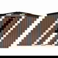 vidaXL Sopron de gradina 257x392x181 cm maro metal