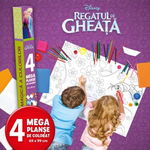 Regatul de gheață. Lumea magică a culorilor. 4 megaplanșe de colorat. 69 x 99 cm, Litera