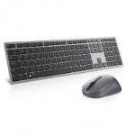 Kit Tastatura + Mouse Dell Premier KM7321W, Wireless 2.4 Ghz, Bluetooth 5.0, Taste Numerice, USB, Senzor Optic, 4000 DPi ajustabili, 5 Butoane, Scroll, Gri, DELL