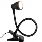 Lampa de birou relabila, de 5 W, Prindere cu clips, 3 moduri de lumina, Negru - 410 x 90 x 410 mm, Divendi