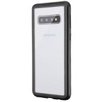 Husa Samsung Galaxy S10 Magnetica 360 grade Black, Perfect Fit cu spate de sticla securizata premium, MyStyle