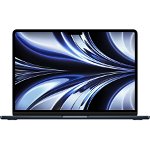 Laptop Apple Macbook Air 13, Apple M2 8 Core CPU 10 Core GPU, 13.6 inch, 8GB RAM, 256GB SSD, macOS Monterey, Negru