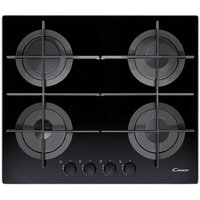 Plita incorporabila Candy CVG 64 STGN, Gaz, 4 arzatoare, 60 cm, Negru