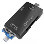 Cititor de carduri 5 in 1, USB 3.0, Micro USB, Type-C, Gonga® Negru