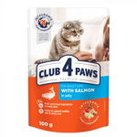 Hrana umeda completa pentru pisici, Club 4 Paws Premium, cu Somon in jeleu, 24x100g