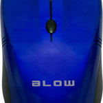 Mouse Blow MP-10 84-004, Optic, USB, Wireless, 1600 DPI, 4 butoane, Negru-Albastru, Blow