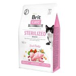 Brit Care Sterilized Sensitive, Iepure, hrană uscată fără cereale pisici sterilizate, 400g, Brit Care