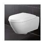Vas WC suspendat, Villeroy&Boch, Avento, cu capac, 37x53 cm,white alpin