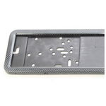 Suport numar inmatriculare INOX + finisaj CARBON, LPF 002, AMIO