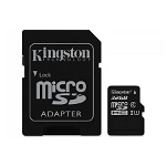 MicroSD Card 32GB Clasa 4 cu SDHC adaptor Kingston, KINGSTON