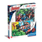 Puzzle 2 x 60 piese Clementoni Marvel Avengers, Clementoni