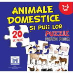 Animale domestice si puii lor. Puzzle pentru podea 3-6 ani, Didactica Publishing House