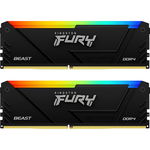 Kit Memorie Kingston FURY Beast RGB 32GB 2x16GB DDR4 3200MHz CL16 Dual Channel Kit KF432C16BB12AK2/32