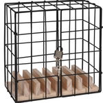 Suport pentru telefoane Cage, 19x11x19 cm, metal, negru, Excellent Houseware