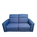 Canapea recliner de 2 persoane Places of Style, 150 x 110 x 50 cm, lemn/ tesatura, albastru