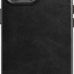iCarer iCarer Oil Wax Premium Leather Case skórzane etui iPhone 14 Pro Max magnetyczne z MagSafe czarny (WMI14220704-BK), iCarer