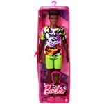 Papusa Barbie Ken Fashionistas Sculpted Black Hair Camo Outfit Dark Skin (hbv23) 