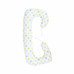 BabyNeeds - Perna 3 in 1 pentru gravide si bebelusi Soft, Cu husa din bumbac, Stelute multicolore