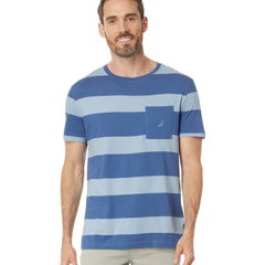 Imbracaminte Barbati Nautica Striped Crew Neck T-Shirt Union Blue, Nautica