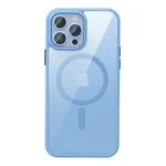 Husa magsafe compatibila apple iphone 15 pro max, inductie magnetica, profesionala, blue