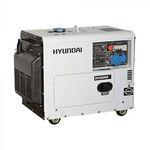 Generator de curent monofazat cu motor diesel Hyundai DHY6000SE, Insonorizat,10CP, 418CMC, 12L, Hyundai