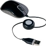 Mouse Targus Compact Trace (AMU75EU), Optic, USB, cu fir, 1000 DPI, 3 butoane, Negru-Gri, Targus
