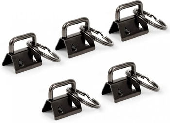 Set de 25 cheite cu inel pentru curele/genti SPEEDWOX, metal, negru, 20 x 12 x 21 mm/ 28 mm