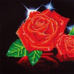 Tablou cu diamante - Trandafir rosu , Jucaresti
