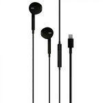 Casti Lemontti Stereo Ripple Type-C, Negru, handsfree - telecomanda, microfon