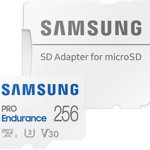 Card memorie Samsung Micro SDXC PRO Endurance (2022) UHS-1 Clasa 10 256GB + Adaptor SD, Samsung