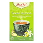 Yogi Tea Green Jasmine, ceai ayurvedic cu iasomie, ceai verde, ghimbir si coaja de portocala, bio, 30 g, Yogi Tea