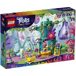 LEGO 41255 Trolls World Tour Pop Village Celebration Treehouse Building Set with 2 Pods, Portable Travel Toys