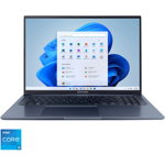 Laptop ASUS VivoBook Pro 16X X1603ZA cu procesor Intel® Core™ i5-12500H pana la 4.50 GHz, 16", WUXGA, IPS, 16GB, 512GB SSD, Intel Iris Xᵉ Graphics, Windows 11 Home, Quiet Blue