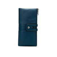 Portofel dama Delis, Bathilda PT1218, piele naturala, Albastru, DELIS