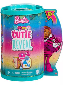 Papusa Barbie Chelsea Cutie Reveal Jungle Series Tiger (hkr15) 