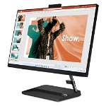 All in One PC Lenovo Idea Centre AIO 3 24IAP7, (Procesor Intel Core i5-12450H, 8 cores, 2.0GHz up to 4.4GHz, 12MB, 23.8inch FHD IPS, 8GB DDR4, 512GB SSD, Wi-Fi, Camera Web, Intel Iris Xe Graphics, No OS, Negru)