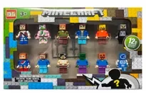 Set 12 figurine tip lego Minecraft, Multicolor, 5 cm