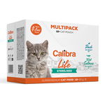 CALIBRA Cat Life Pouches Sterilised Multipack in gravy 12x85 g mix plicuri pentru pisici sterilizate, 2 arome, CALIBRA