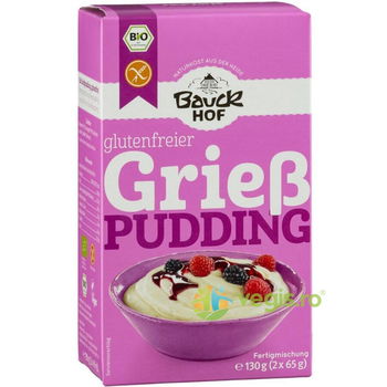 Budinca de Gris Fara Gluten Ecologica/Bio 130g (2 x 65g), BAUCKHOF