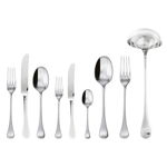 Set tacamuri Sambonet Queen Anne Orfevre Handle 75 piese inox placat cu argint, Sambonet