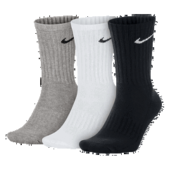 Nike, Set de sosete unisex cu dublura - 3 perechi, Multicolor, S