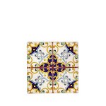 Coaster din ceramica Medicea Multicolor, Modele Asortate, L16xl16 cm