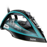 Fier de calcat Tefal Ultimate Pure FV9844E0, 3200 W, 250 g/min (Negru/Albastru), Tefal