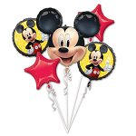 Buchet cu heliu 5 baloane folie Mickey Mouse Forever, 