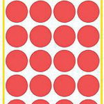 Etichete adezive rotunde permanente Ø 18 mm, roșu, 96 buc., Avery-Zweckform 3004, Avery-Zweckform